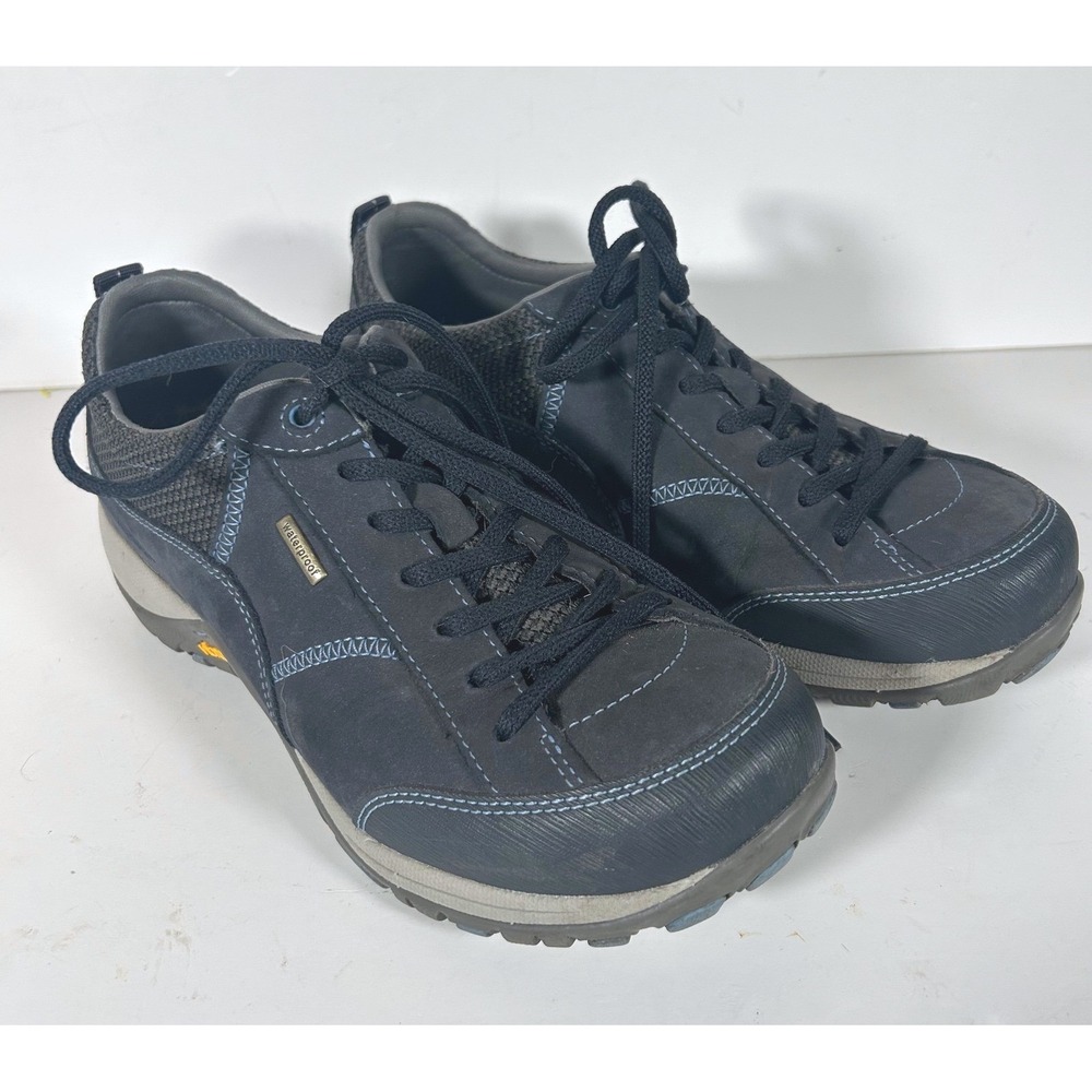 Dansko Paisley Womens EU 38 US 7.5 Navy Blue Waterproof Leather Vibram Hike Shoe